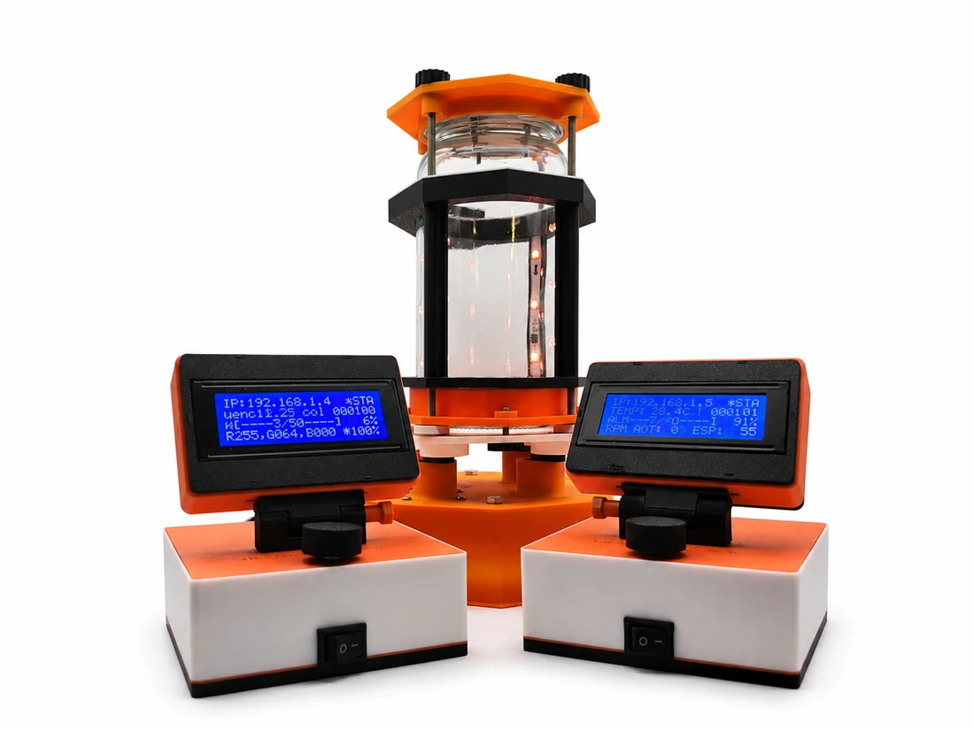 Vista frontal del sistema BioSync y sus controladores